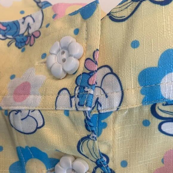 Unique Vintage X  Smurfs Circle Skirt Movie Cartoon Retro Pockets Sz L - Picture 2 of 12